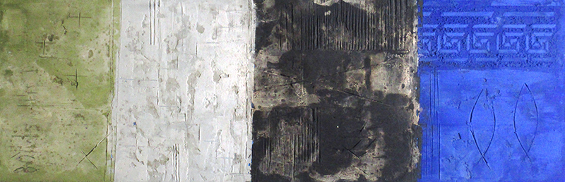 Ohne Titel Nr. 189, 2008_2009;Mischtechnik auf Leinwand,;40 x 120 cm,Preis auf Anfrage - Galerie Wroblowski